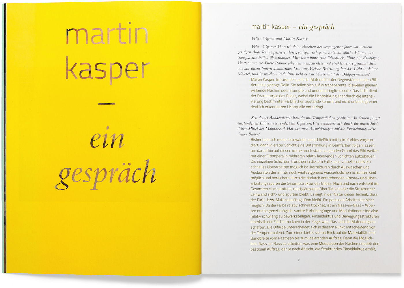 Martin Kasper Katalog Interview deutsch